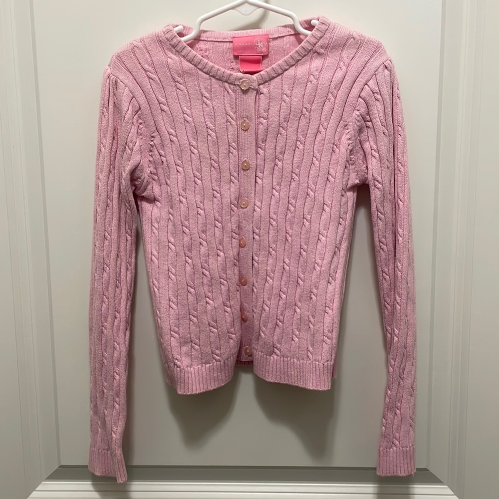 J. Khaki Kids cable knit sweater cardigan button down girls size 6